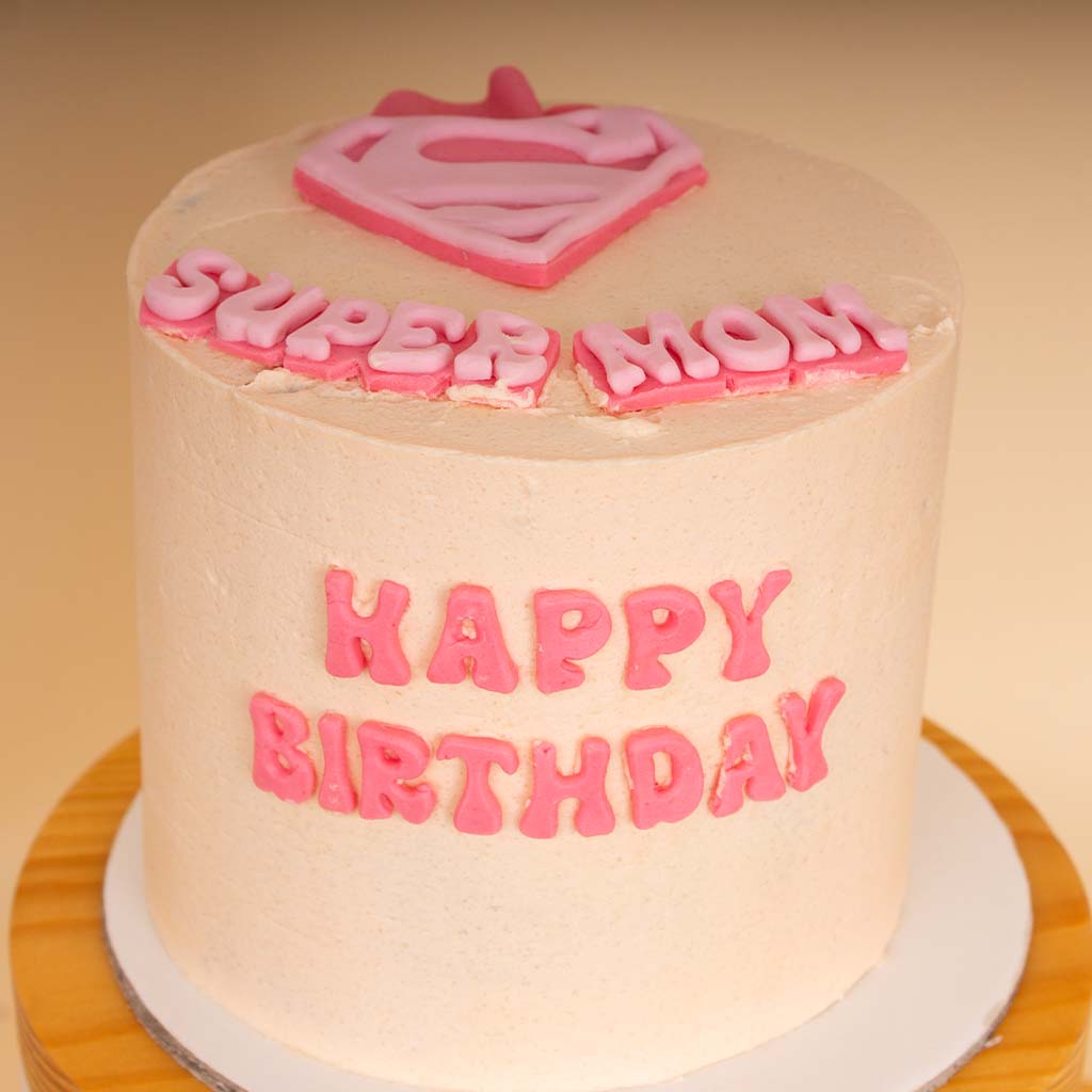 Ninos Super Mom Cake & Pink Roses & Lilies Bouquet