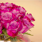 Bowl Vase – 20 Purple Flowers