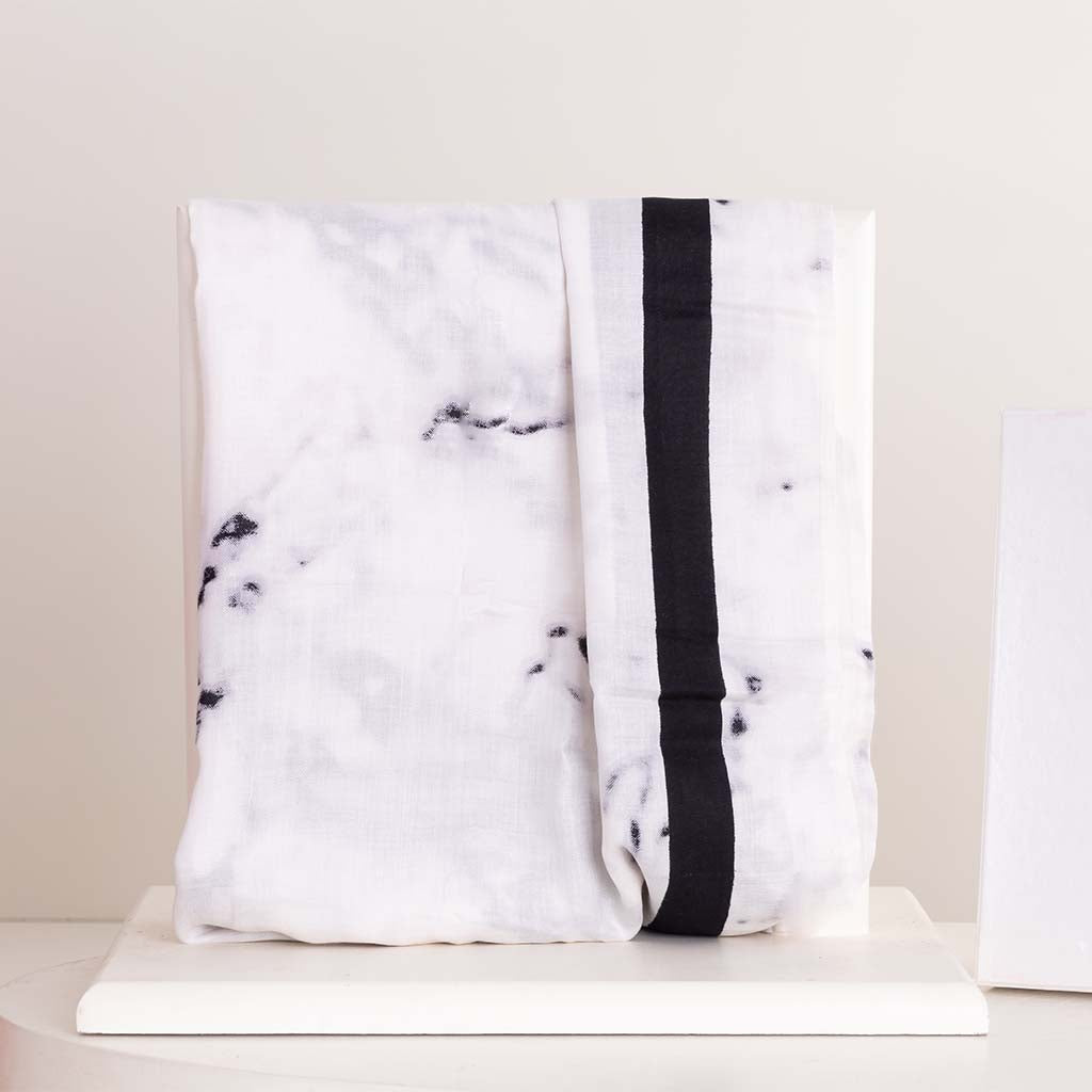 EMMA White Marble Scarf