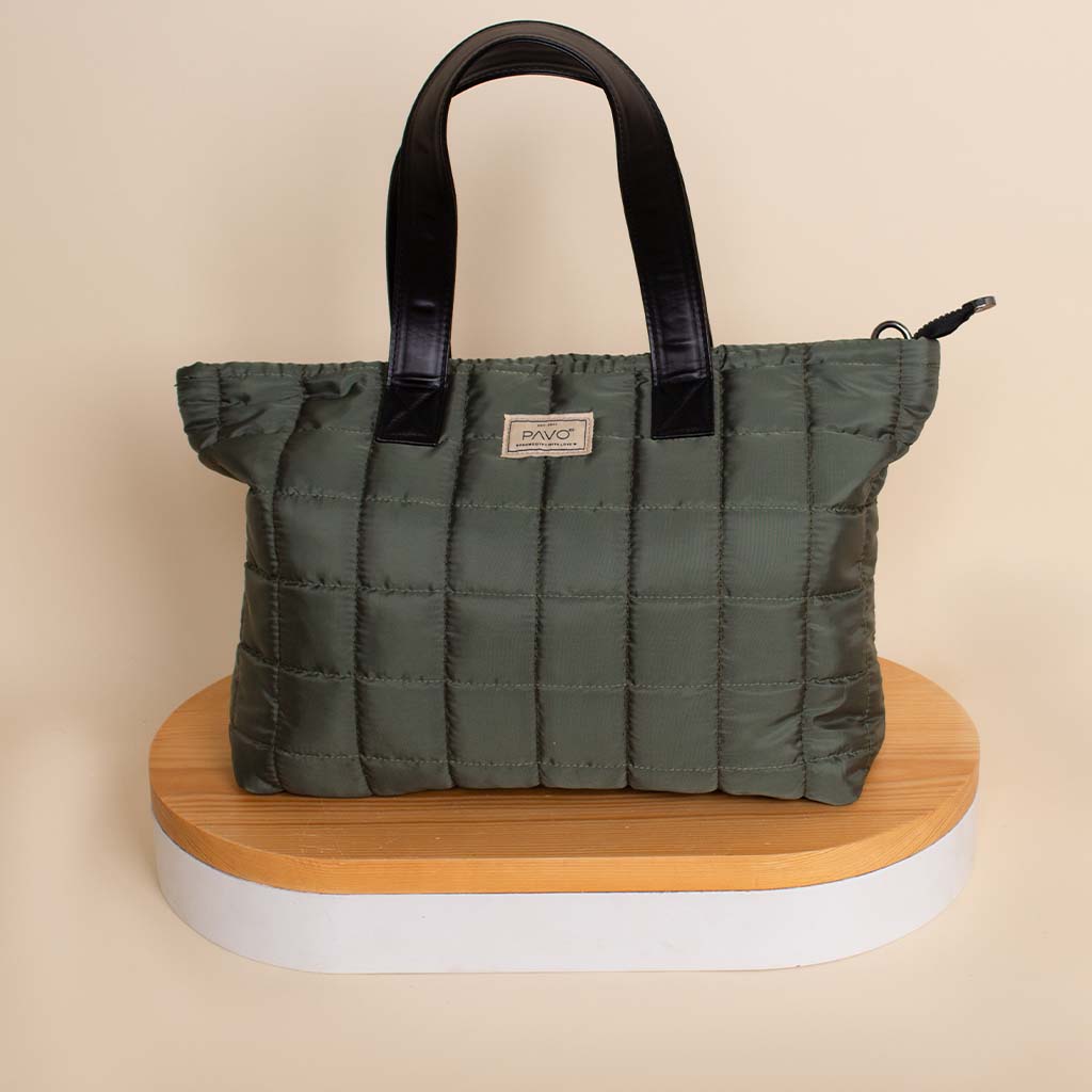 Pavo Tote Bag Handbag - Olive Green