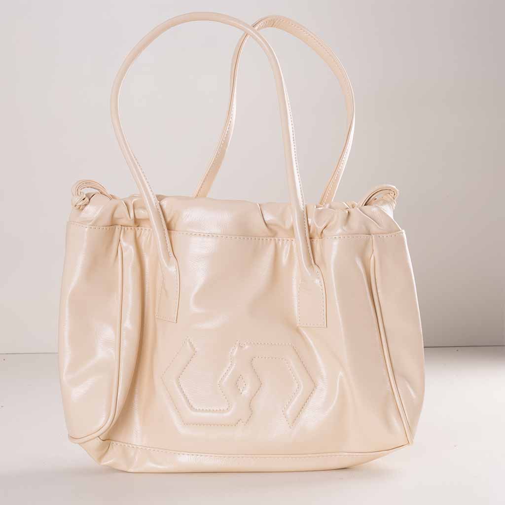 Cocan Beige Bag & Pink Roses Bouquet