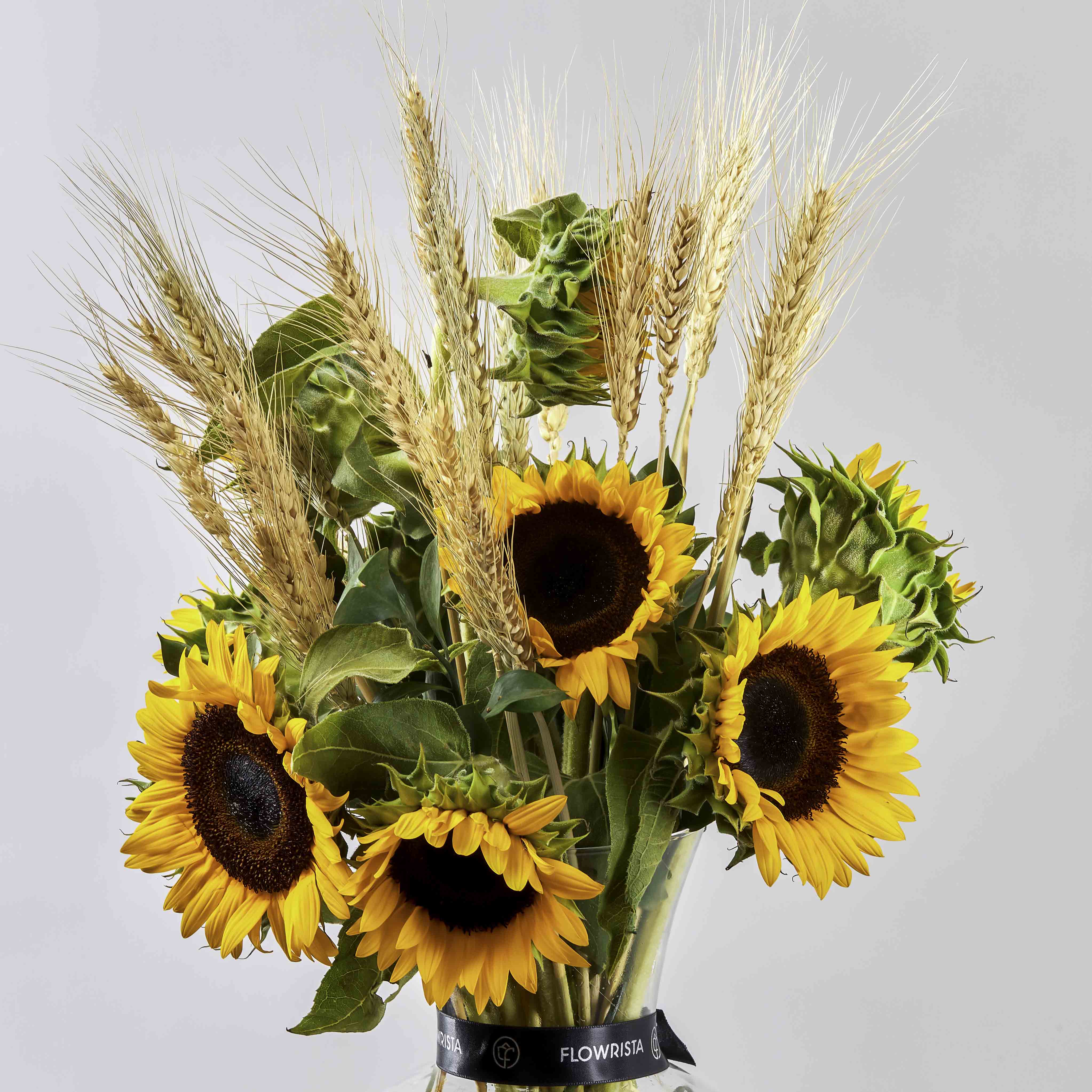 Golden Sunflowers Vase
