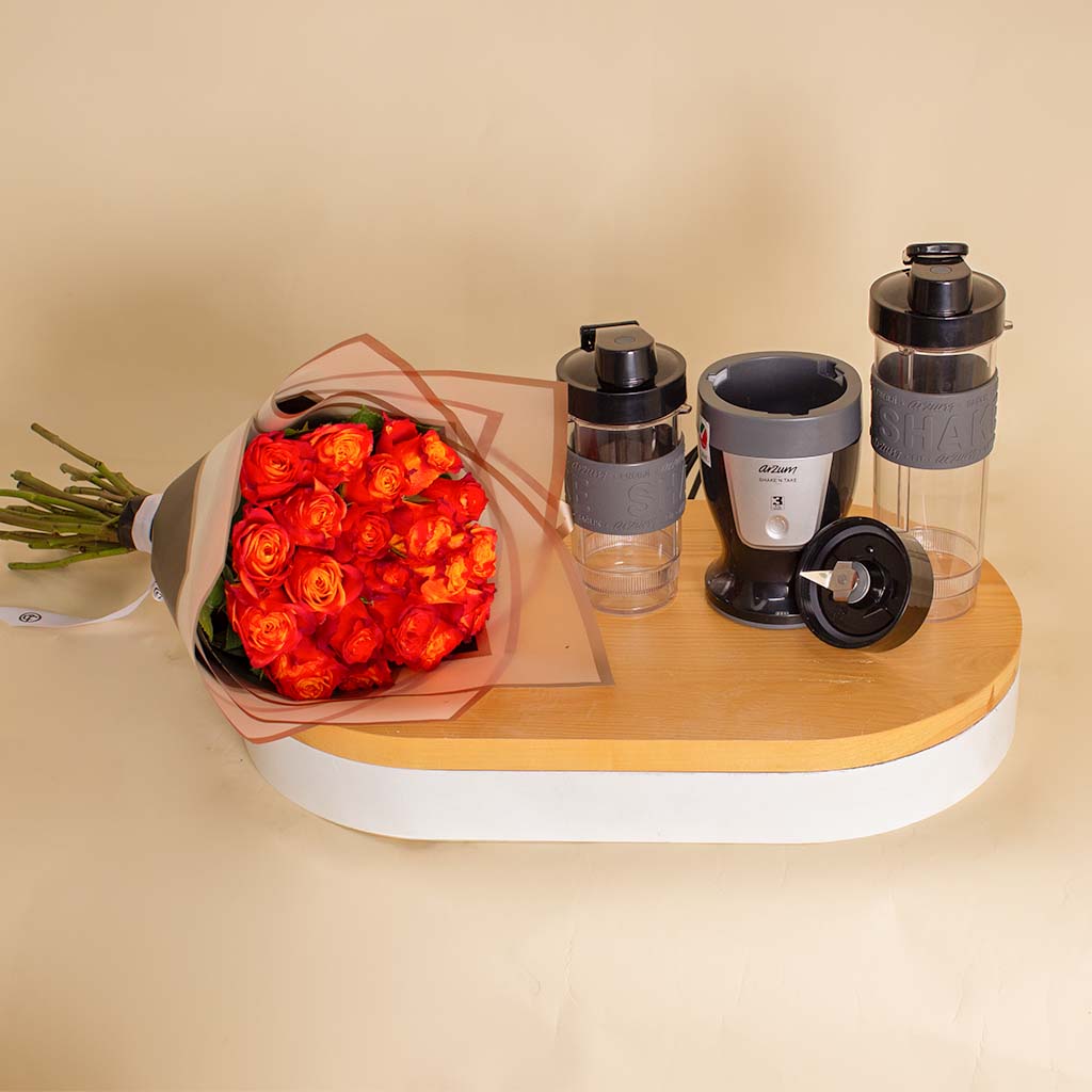 Okka Hand Blender | 20 Orange Flowers Set