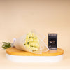 BVLGARI Man in Black Eau de Parfum 100 ml & White Roses Bouquet