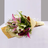 Evelyn Pink & White Lilies Bouquet