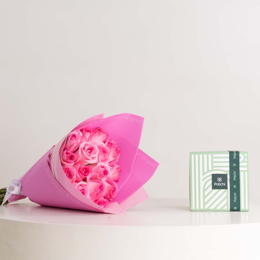 Patchi Chocolates 500g & Revival Roses Bouquet