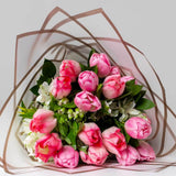 Hand Bouquet with Tulips & Asters