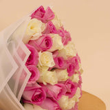 Flowrista | Grand Bouquet of 50 Pink & White Roses