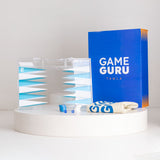 Game Guru White & Turquoise Acrylic Tawla Set