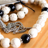 Natural White Turquoise Misbaha - 33 Beads (10mm)