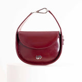 Cocan Half-Moon Bag Burgundy & Red Roses Bouquet