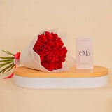 Olfa Pink Fragrance with 20 Red Roses - Perfect Gift
