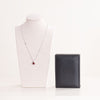 Markiz Thai Silver Platinum-Plated Red Zircon Necklace