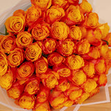 50 Orange Roses Hand Bouquet