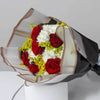 Red & White Chrysanthemums Hand Bouquet