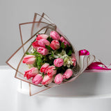 Hand Bouquet with Tulips & Asters