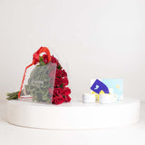 Tip of The Day Yellow Espresso Cup Set & Red Roses Bag
