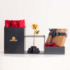 House of Cocoa Chocolate Box 16 pieces and 9 red roses