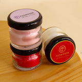 Mini Jar Candle Set – 3 Colors (Red, White, Rose)