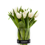 White Tulips & Chrysanthemums Vase