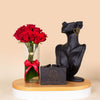 Amaz Eternal Love Earring and Vase 15 Red Rose