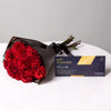 Red Flowers Bouquet & Moroccan Spa Voucher