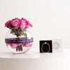 Pandora Moments Sparkling Crown O Snake Chain Bracelet 14k Gold-Plated & Purple Roses Bouquet