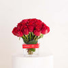 Red Roses Vase - 30 Stems