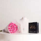 Felizmoda North Star Necklace & Pink Rose Bouquet