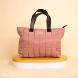 Pavo Light Purble Tote Bag Handbag & 15 Pink Roses