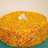 Nola Rainbow Cake & Fuchsia Roses Vase