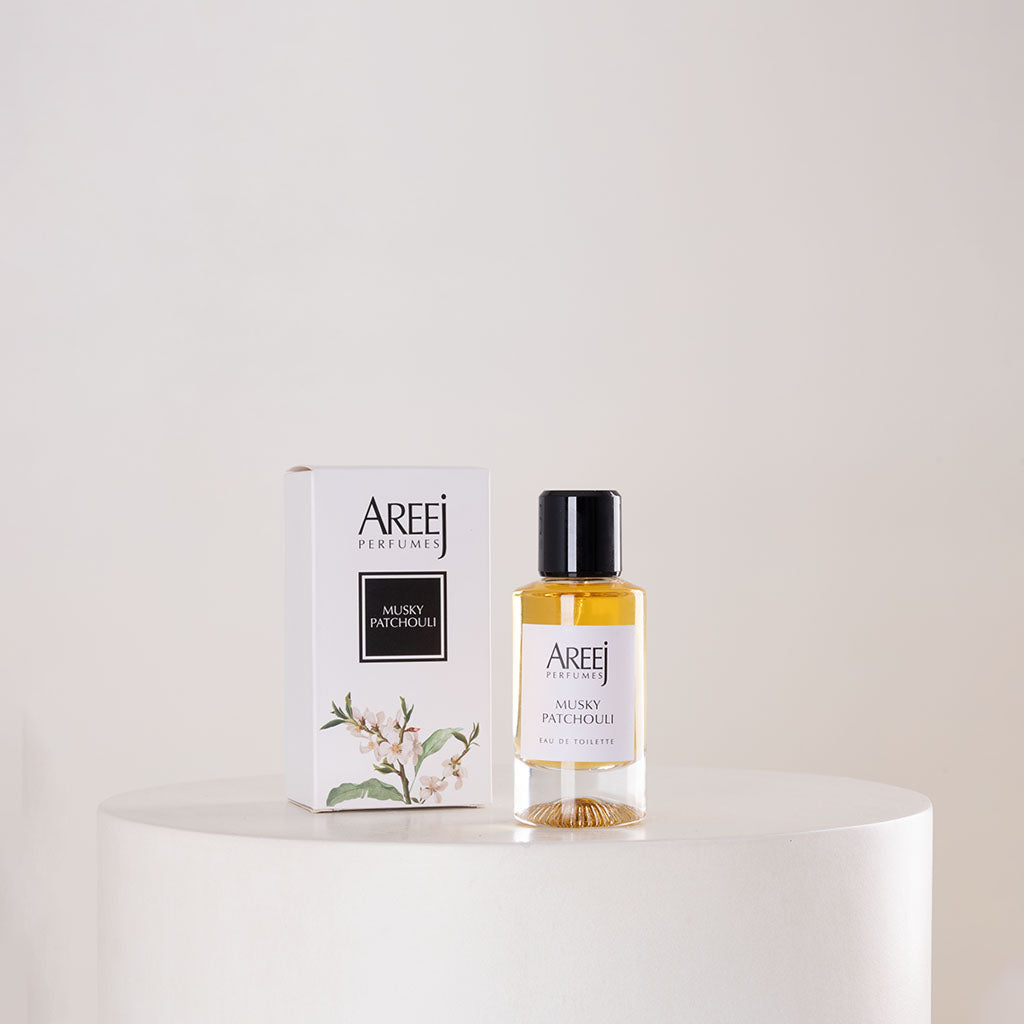 Areej Musk Patchouli with Pink Baby Roses Vase