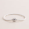 PANDORA Moments Silver Bracelet with Pavé Heart Clasp