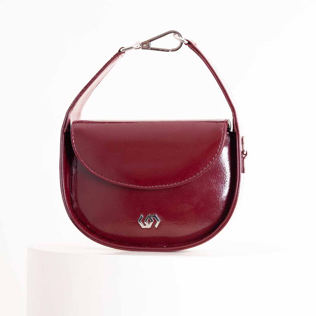 Cocan Half-Moon Bag — Burgundy