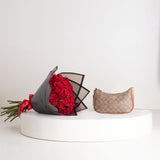 COACH Teri Hobo Bag & Red Roses Bouquet