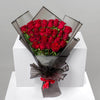 Chic Red Roses Bouquet with Stylish Wrap