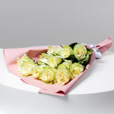 Bouquet of 12 Pure White Roses