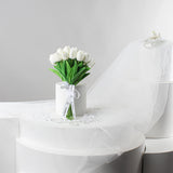 Brilliance White Tulip Bridal Bouquet
