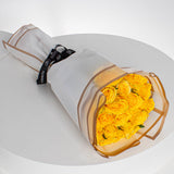 Yellow Roses Hand Bouquet | 20 Flowers
