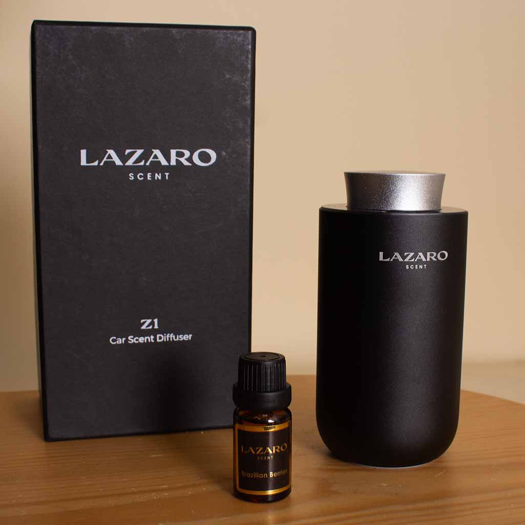 Lazaro Z1 Car Scent Diffuser Black and 25 Red Roses