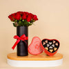 Patchi Tin Box of 22 Pieces |15 Red flower vase