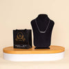 Felizmoda Five Square Silver Necklace with Flowers