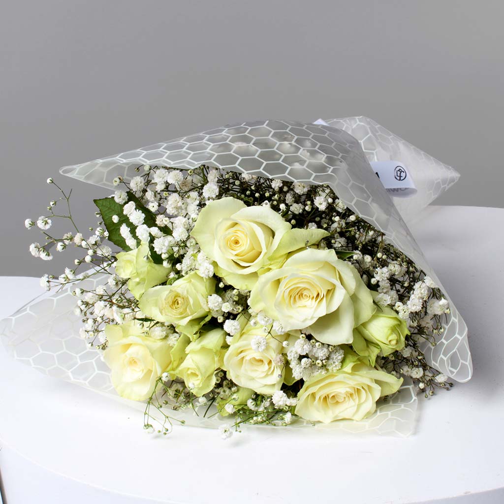 Timeless White Rose Bouquet