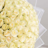 100 White Roses bouquet