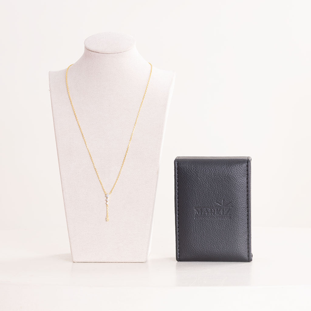 Markiz Gold-Plated Zircon Necklace