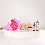 Areej Skincare Gift Bundle & Pink Roses Bouquet