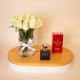 Jean Paul Gaultier Scandal Intense Men 100ml & White Roses Vase