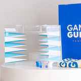 Game Guru White & Turquoise Acrylic Tawla Set & Red Roses Bouquet