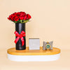 Guess Cableforce Green Analog Watch & Red Rose Vase