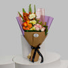 White Gerbera & Orange Senorita Roses Bouquet
